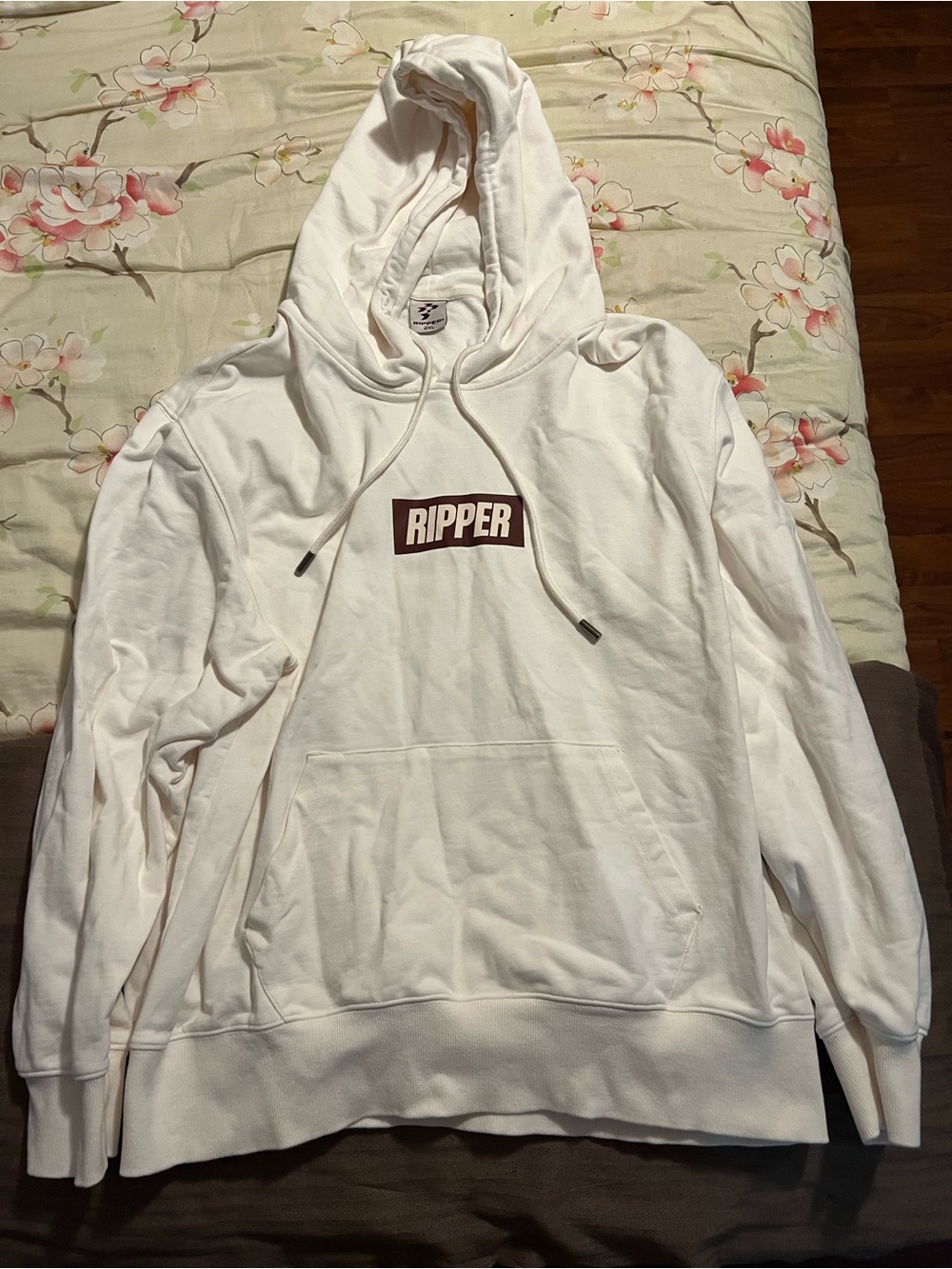 Skateboard Ripper Street Wear Hoodie 2XL White